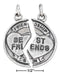 Silver Charms & Pendants Sterling Silver Charm:  Antiqued Two Piece Break Apart "best Friends" Charm JadeMoghul