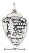 Silver Charms & Pendants Sterling Silver Charm:  Arrowhead Shape "yellowstone National Park" Sign Charm JadeMoghul