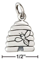 Silver Charms & Pendants Sterling Silver Charm:  Bee And Beehive Charm JadeMoghul Inc.