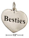 Silver Charms & Pendants Sterling Silver Charm:  "Besties" Heart Charm JadeMoghul Inc.