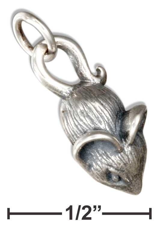 Silver Charms & Pendants Sterling Silver Charm:  Big Eared Mouse Charm JadeMoghul Inc.