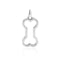 Silver Charms & Pendants Sterling Silver Charm:  Bone Ah Petite Silhouette Dog Bone Pendant JadeMoghul Inc.