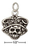 Silver Charms & Pendants Sterling Silver Charm:  Catrina Skull Charm JadeMoghul Inc.