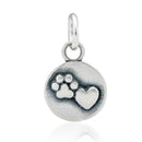 Silver Charms & Pendants Sterling Silver Charm:  Close To My Heart Mini Heart And Dog Paw Print Charm JadeMoghul Inc.