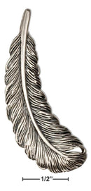 Silver Charms & Pendants Sterling Silver Charm:  Curved Feather Pendant JadeMoghul Inc.