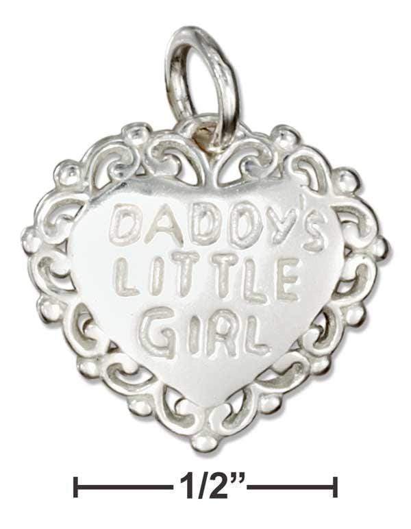 Silver Charms & Pendants Sterling Silver Charm:  "Daddy'S Little Girl" Message Heart Charm JadeMoghul Inc.