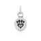 Silver Charms & Pendants Sterling Silver Charm:  Dainty Oval Paw Print Heart Charm JadeMoghul Inc.