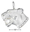 Silver Charms & Pendants Sterling Silver Charm:  Diamond Cut Cougar Head Pendant JadeMoghul