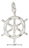 Silver Charms & Pendants Sterling Silver Charm:  Diamond Cut Ships Wheel Charm JadeMoghul Inc.