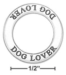 Silver Charms & Pendants Sterling Silver Charm:  "dog Lover" Affirmation Band Pendant JadeMoghul