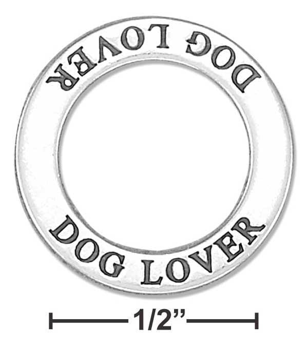 Silver Charms & Pendants Sterling Silver Charm:  "dog Lover" Affirmation Band Pendant JadeMoghul