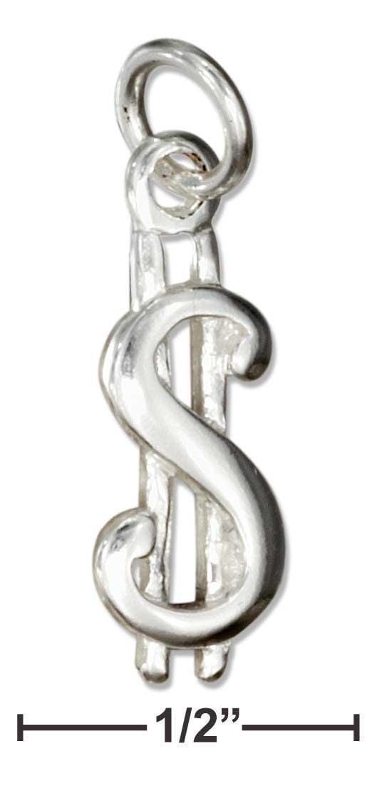 Silver Charms & Pendants Sterling Silver Charm:  "$" Dollar Sign Charm JadeMoghul Inc.