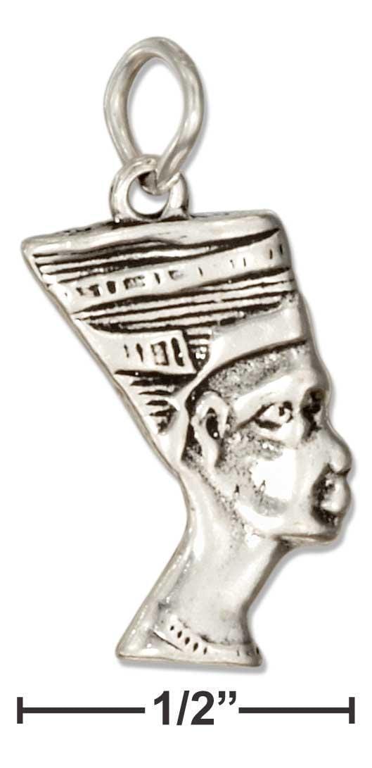 Silver Charms & Pendants Sterling Silver Charm:  Egyptian Queen Nefertiti Charm JadeMoghul Inc.