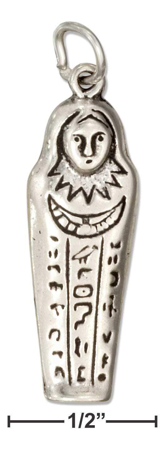 Silver Charms & Pendants Sterling Silver Charm:  Egyptian Sarcophagus Charm JadeMoghul Inc.