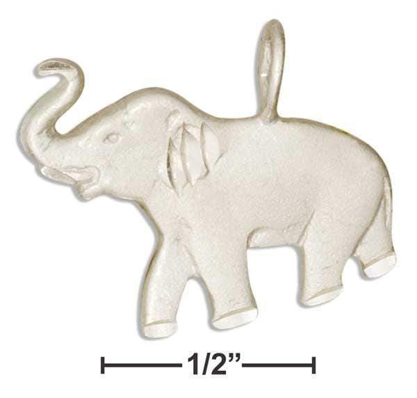 Silver Charms & Pendants Sterling Silver Charm:  Elephant Pendant With Raised Trunk For Luck JadeMoghul Inc.