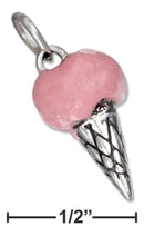 Silver Charms & Pendants Sterling Silver Charm: Enamel 3D Strawberry Ice Cream Cone Charm JadeMoghul