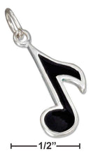 Silver Charms & Pendants Sterling Silver Charm:  Enamel Music Note Charm JadeMoghul