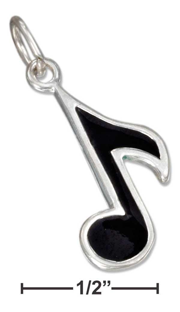 Silver Charms & Pendants Sterling Silver Charm:  Enamel Music Note Charm JadeMoghul