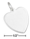 Silver Charms & Pendants Sterling Silver Charm:  Engravable Heart Charm JadeMoghul