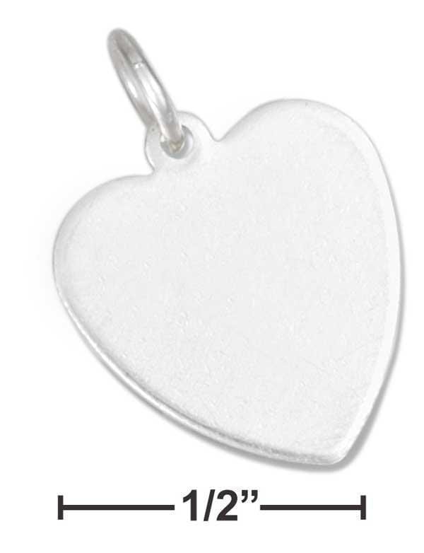 Silver Charms & Pendants Sterling Silver Charm:  Engravable Heart Charm JadeMoghul