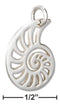 Silver Charms & Pendants Sterling Silver Charm:  Filigree Nautilus Shell Silhouette Charm JadeMoghul Inc.