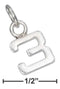 Silver Charms & Pendants Sterling Silver Charm:  Fine Lined "3" Number Charm JadeMoghul