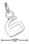 Silver Charms & Pendants Sterling Silver Charm:  Fine Lined "6" Number Charm JadeMoghul