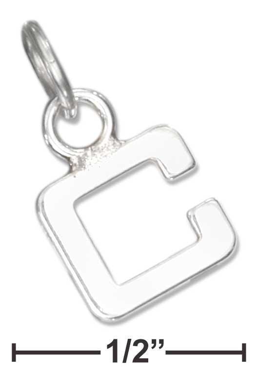 Silver Charms & Pendants Sterling Silver Charm:  Fine Lined Letter "c" Charm JadeMoghul