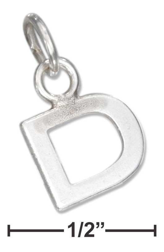 Silver Charms & Pendants Sterling Silver Charm:  Fine Lined Letter "d" Charm JadeMoghul