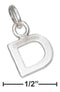 Silver Charms & Pendants Sterling Silver Charm:  Fine Lined Letter "d" Charm JadeMoghul