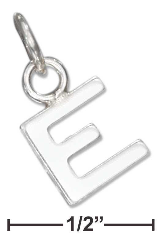 Silver Charms & Pendants Sterling Silver Charm:  Fine Lined Letter "e" Charm JadeMoghul