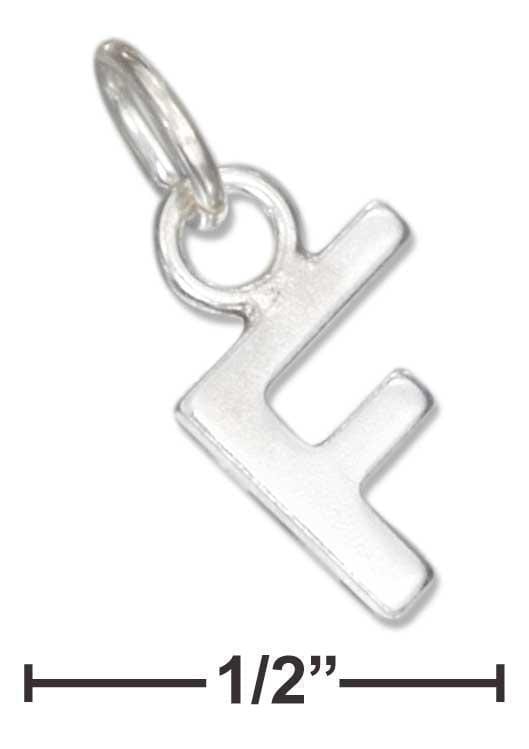 Silver Charms & Pendants Sterling Silver Charm:  Fine Lined Letter "f" Charm JadeMoghul