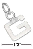 Silver Charms & Pendants Sterling Silver Charm:  Fine Lined Letter "g" Charm JadeMoghul