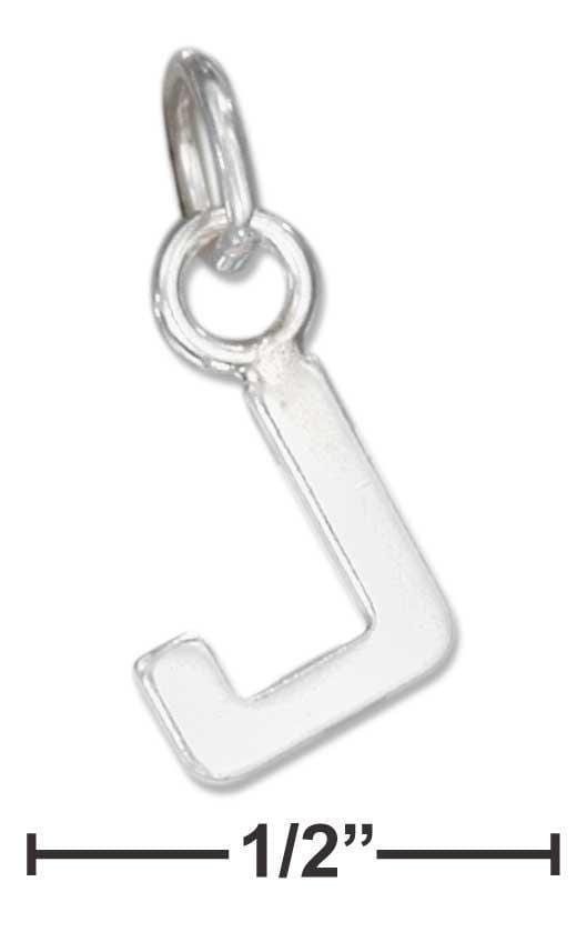 Silver Charms & Pendants Sterling Silver Charm:  Fine Lined Letter "j" Charm JadeMoghul