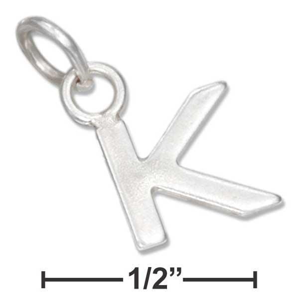 Silver Charms & Pendants Sterling Silver Charm:  Fine Lined Letter "k" Charm JadeMoghul