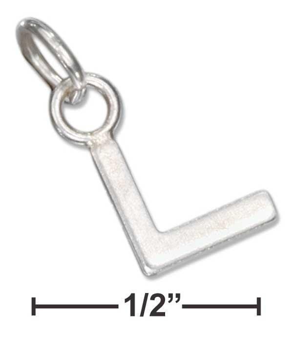 Silver Charms & Pendants Sterling Silver Charm:  Fine Lined Letter "l" Charm JadeMoghul