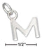 Silver Charms & Pendants Sterling Silver Charm:  Fine Lined Letter "m" Charm JadeMoghul