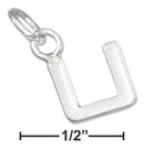 Silver Charms & Pendants Sterling Silver Charm:  Fine Lined Letter "u" Charm JadeMoghul