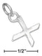 Silver Charms & Pendants Sterling Silver Charm:  Fine Lined Letter "x" Charm JadeMoghul