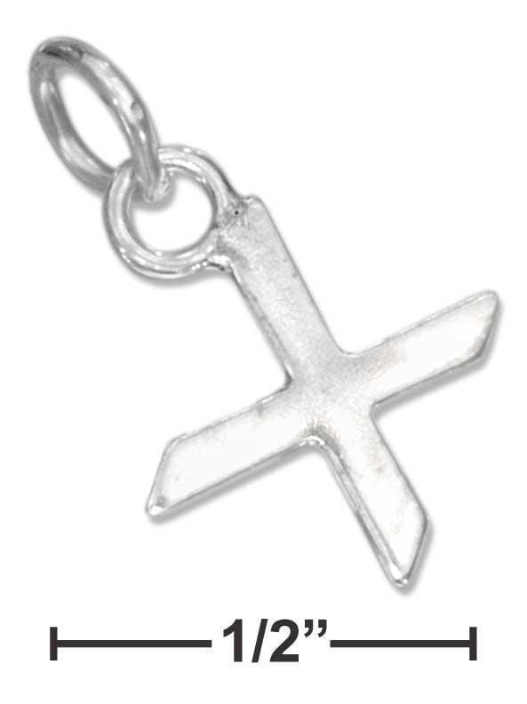 Silver Charms & Pendants Sterling Silver Charm:  Fine Lined Letter "x" Charm JadeMoghul