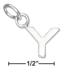 Silver Charms & Pendants Sterling Silver Charm:  Fine Lined Letter "y" Charm JadeMoghul