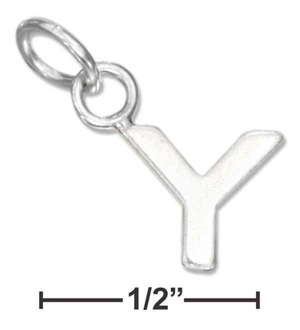 Silver Charms & Pendants Sterling Silver Charm:  Fine Lined Letter "y" Charm JadeMoghul