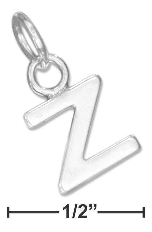 Silver Charms & Pendants Sterling Silver Charm:  Fine Lined Letter "z" Charm JadeMoghul