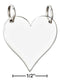 Silver Charms & Pendants Sterling Silver Charm:  Flat Engravable Heart Pendant JadeMoghul Inc.