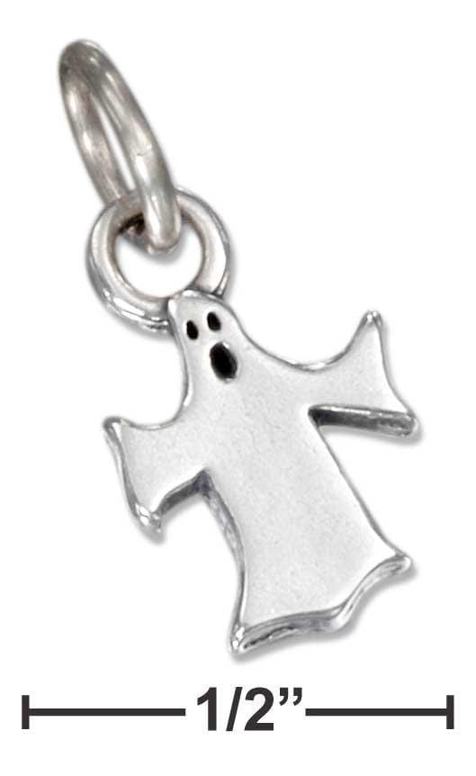 Silver Charms & Pendants Sterling Silver Charm:  Flat Ghost Charm JadeMoghul