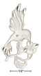 Silver Charms & Pendants Sterling Silver Charm:  Flower And Hummingbird Pendant JadeMoghul Inc.