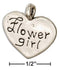 Silver Charms & Pendants Sterling Silver Charm:  "Flower Girl" Heart Message Pendant JadeMoghul Inc.