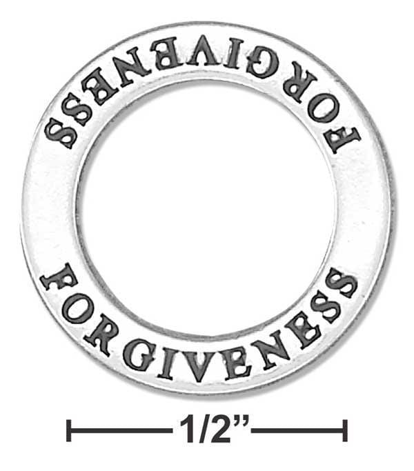 Silver Charms & Pendants Sterling Silver Charm:  "forgiveness" Affirmation Band Pendant JadeMoghul