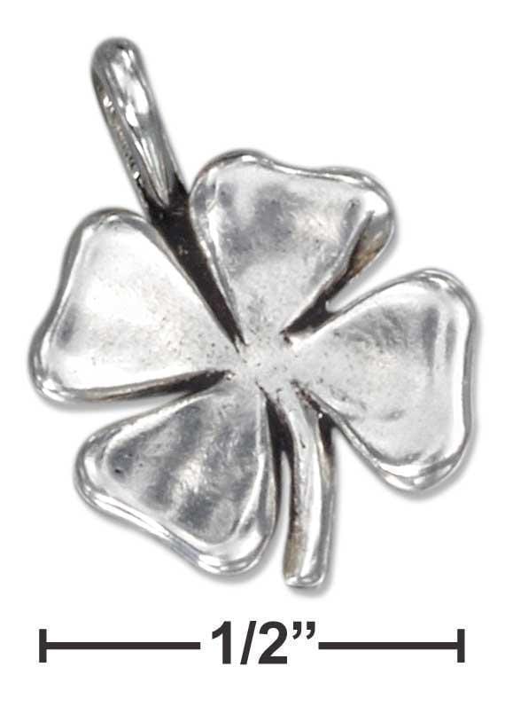 Silver Charms & Pendants Sterling Silver Charm:  Four Leaf Clover Pendant JadeMoghul