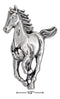 Silver Charms & Pendants Sterling Silver Charm:  Front View Antiqued Running Horse Pendant JadeMoghul